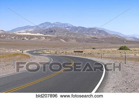 Stock Photograph - Road Through Death Valley. Fotosearch