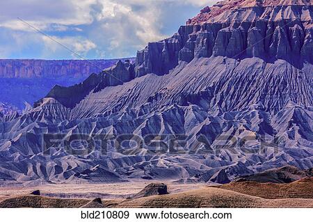 Stock Photo - Rock formations in desert landscape, San Juan County, Utah, United States. Fotosearch