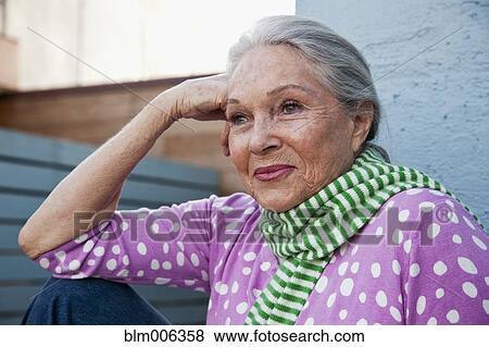 Senior Caucasian woman smiling View Large Photo Image Stock Photo - Senior Caucasian woman smiling. Fotosearch