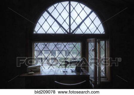 Stock Photo - Sewing table at window. Fotosearch