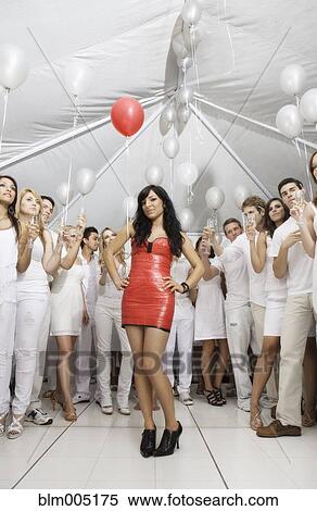 Stock Photography - Sexy woman at festive party. Fotosearch