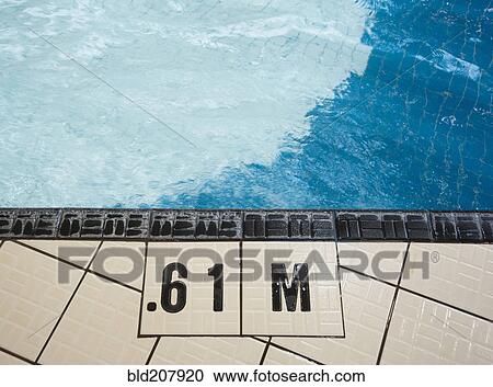Stock Image - Shallow End of a Public Swimming Pool. Fotosearch