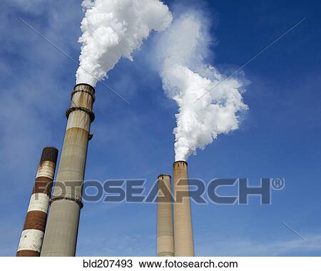 Smokestacks Billowing Smoke View Large Photo Image Stock Image - Smokestacks Billowing Smoke. Fotosearch