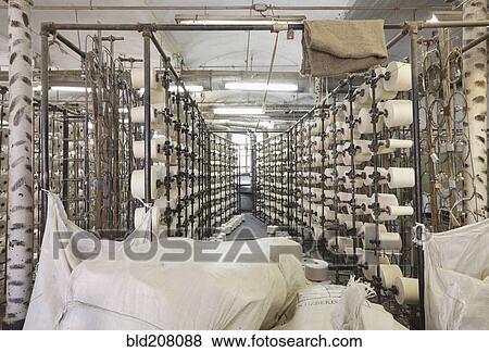 Stock Photo - Spools in textile factory. Fotosearch