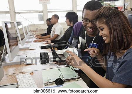 Students with video camera in computer lab View Large Photo Image Stock Photography - Students with video camera in computer lab. Fotosearch