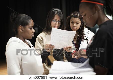 Teenagers rehearsing on stage View Large Photo Image Stock Image - Teenagers rehearsing on stage. Fotosearch
