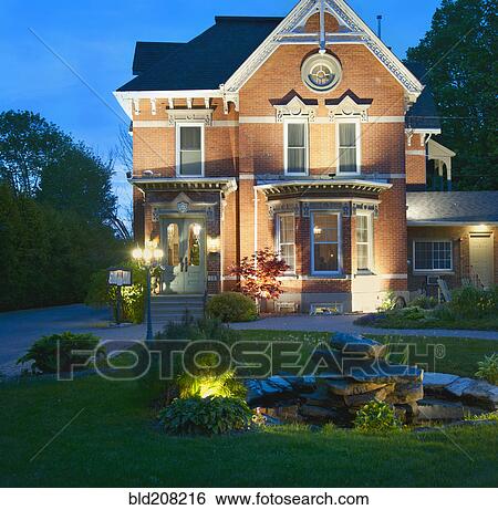 Stock Photograph - The interior of a historic house, now a small hotel with restaurant. Fotosearch