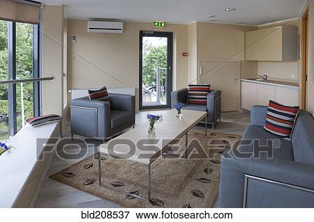 Stock Photo - The interior of a modern hotel in Tallinn. Fotosearch