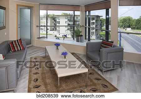 Stock Photo - The interior of a modern hotel in Tallinn. Fotosearch