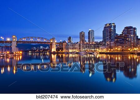The Vancouver skyline at twilight View Large Photo Image Picture - The Vancouver skyline at twilight. Fotosearch
