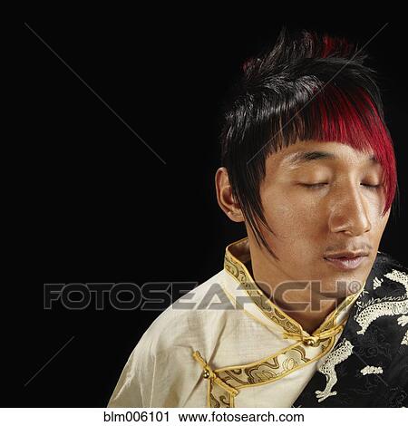 Tibetano Uomo In Abbigliamento Tradizionale Archivio Immagini Blm Fotosearch