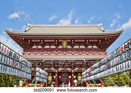 Traditional Japanese building with lanterns, Tokyo, Japan View Large Photo Image Stock Image - Traditional Japanese building with lanterns, Tokyo, Japan. Fotosearch