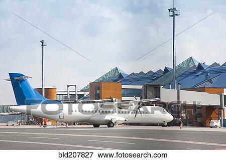 Stock Photo - Transport Plane at the Airport. Fotosearch