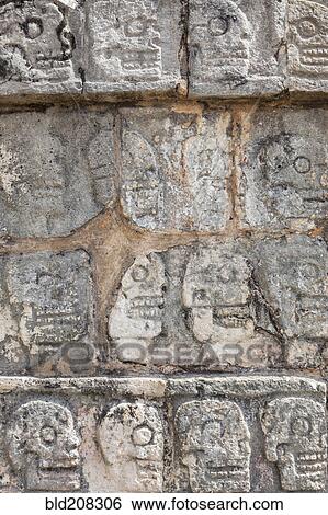 Tzompantli or Platform of the skulls View Large Photo Image Stock Photograph - Tzompantli or Platform of the skulls. Fotosearch