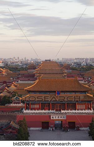 View of the Forbidden City from Jingshan Park in Beijing View Large Photo Image Stock Image - View of the Forbidden City from Jingshan Park in Beijing. Fotosearch
