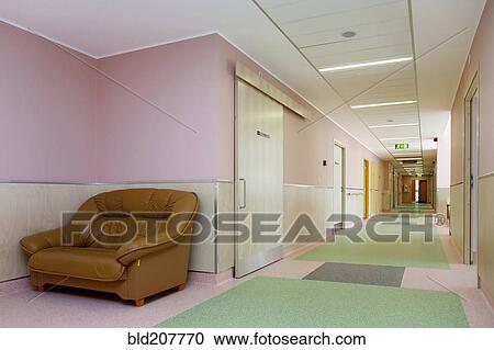 Stock Image - Waiting Area Near a Hospital Hallway. Fotosearch