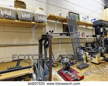 Workshop for Manufacturing Golf Clubs View Large Photo Image Stock Image - Workshop for Manufacturing Golf Clubs. Fotosearch