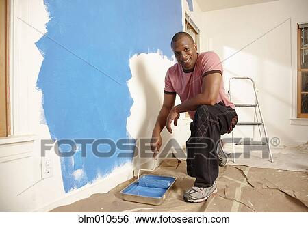 African American man painting wall View Large Photo Image Stock Photograph - African American man painting wall. Fotosearch