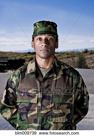 African American soldier in camouflage uniform View Large Photo Image Stock Photo - African American soldier in camouflage uniform. Fotosearch