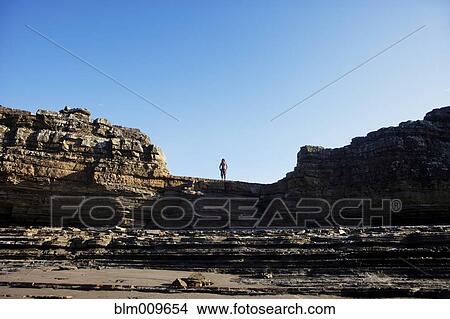 Asian man standing on cliff's edge View Large Photo Image Picture - Asian man standing on cliff's edge. Fotosearch