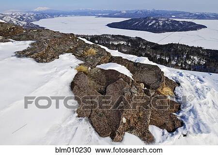 Bihoro Pass and Lake Kussharo in winter View Large Photo Image Stock Image - Bihoro Pass and Lake Kussharo in winter. Fotosearch