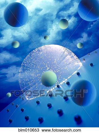 Blue balls floating in sky View Large Photo Image Stock Image - Blue balls floating in sky. Fotosearch