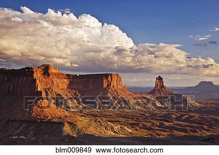 Stock Photo - Candlestick Butte rock formations in Canyonlands National Park. Fotosearch