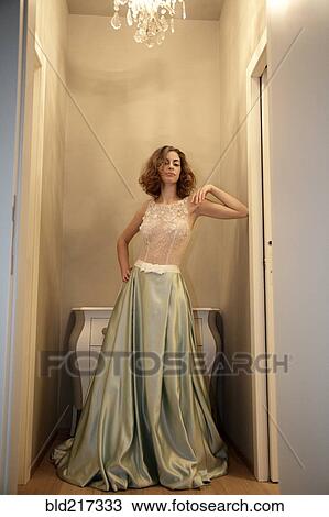 Caucasian bride wearing colored wedding dress View Large Photo Image Stock Image - Caucasian bride wearing colored wedding dress. Fotosearch