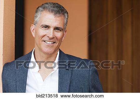 Stock Photo - Caucasian man smiling. Fotosearch