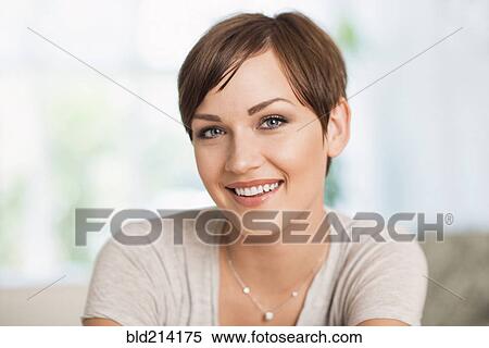 Caucasian woman smiling View Large Photo Image Stock Photography - Caucasian woman smiling. Fotosearch