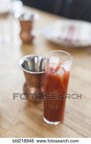 Close up of bloody mary cocktail View Large Photo Image Stock Photo - Close up of bloody mary cocktail. Fotosearch