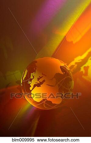 Stock Photography - Close up of colorful globe. Fotosearch