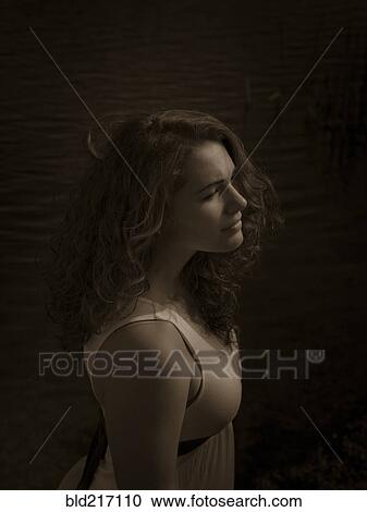 Stock Image - Close up of sad Caucasian teenage girl. Fotosearch