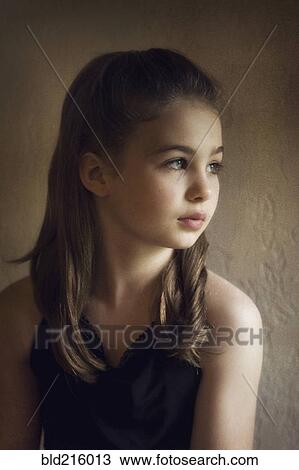 Close up of serious Caucasian girl View Large Photo Image Stock Image - Close up of serious Caucasian girl. Fotosearch