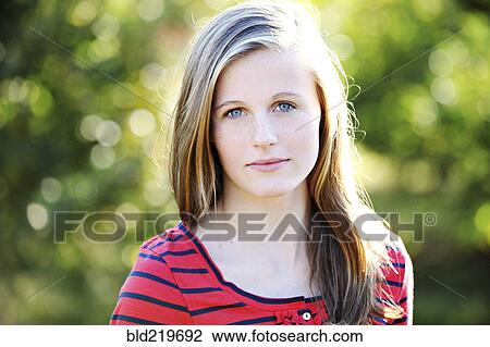 Close up of serious Caucasian girl View Large Photo Image Stock Image - Close up of serious Caucasian girl. Fotosearch