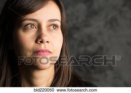 Close up of serious woman View Large Photo Image Stock Image - Close up of serious woman. Fotosearch