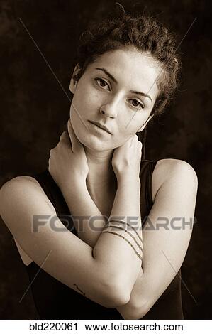 Close up of serious woman with dreadlocks View Large Photo Image Stock Image - Close up of serious woman with dreadlocks. Fotosearch