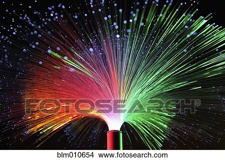 Picture - Colorful fiber optic light. Fotosearch