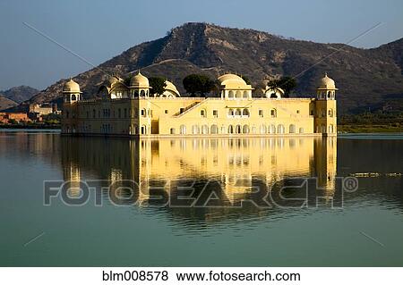 Domed, ornate Jai Mahal palace next to river View Large Photo Image Stock Photo - Domed, ornate Jai Mahal palace next to river. Fotosearch