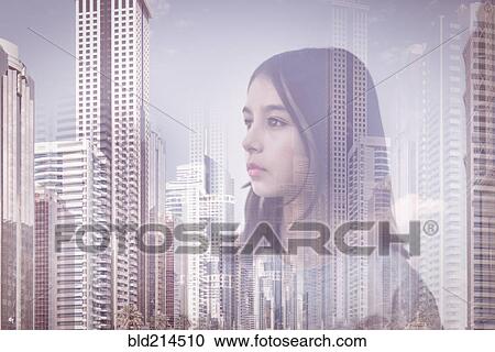 Double exposure of mixed race girl over Palmerston North cityscape, Manawatu, New Zealand View Large Photo Image Stock Image - Double exposure of mixed race girl over Palmerston North cityscape, Manawatu, New Zealand. Fotosearch