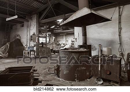 Empty dilapidated casting metalwork workshop View Large Photo Image Stock Image - Empty dilapidated casting metalwork workshop. Fotosearch