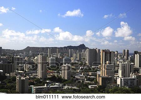 Stock Image - Highrise buildings in cityscape. Fotosearch