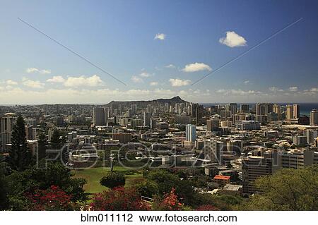 Stock Image - Highrise buildings in cityscape. Fotosearch