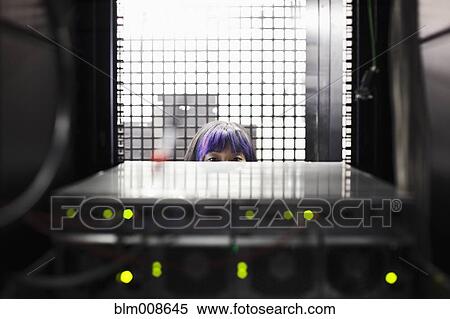 Japanese businesswoman working in office technology room View Large Photo Image Stock Photography - Japanese businesswoman working in office technology room. Fotosearch