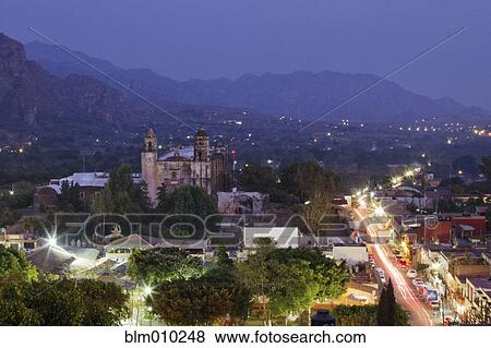 Stock Photo - Long exposure of street in Tepotzlan. Fotosearch