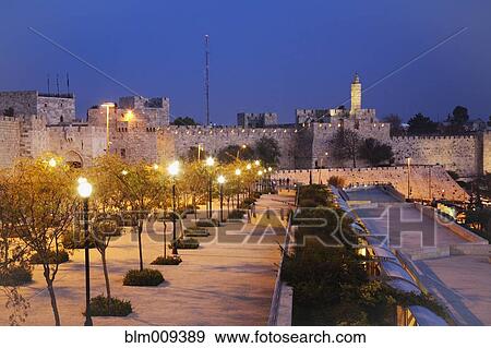 Old City walls at night View Large Photo Image Stock Photo - Old City walls at night. Fotosearch