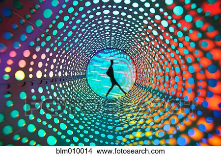 Silhouette of man surrounded by colorful dots View Large Photo Image Picture - Silhouette of man surrounded by colorful dots. Fotosearch