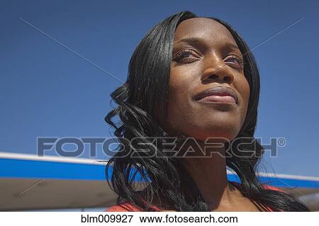 Smiling African American woman View Large Photo Image Stock Photo - Smiling African American woman. Fotosearch