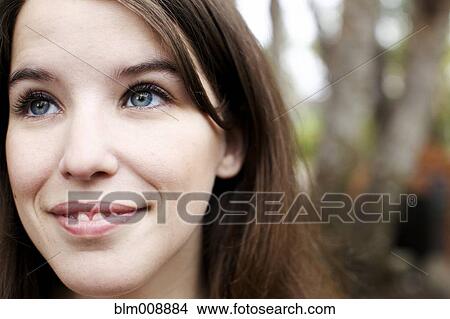 Picture - Smiling Caucasian woman. Fotosearch