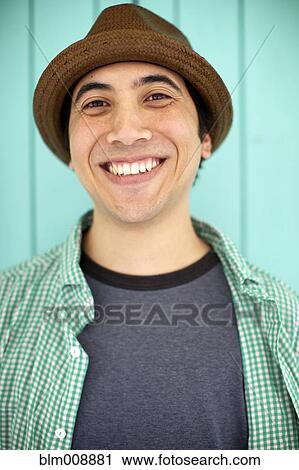 Stock Image - Smiling Pacific Islander man. Fotosearch
